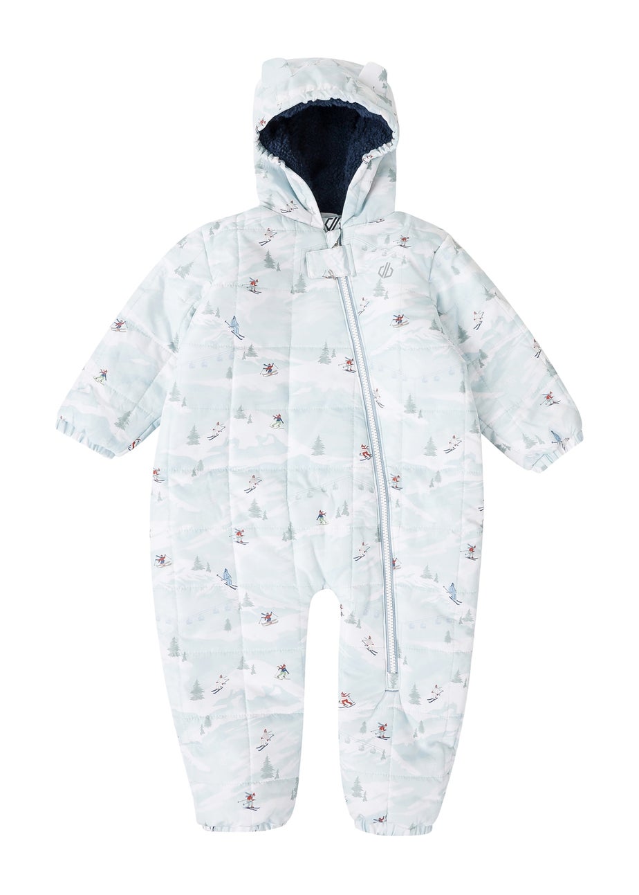 Dare2B Grey/Blue Kids' Bambino II Showerproof Waterproof Insulated Snowsuit (0-72 months)