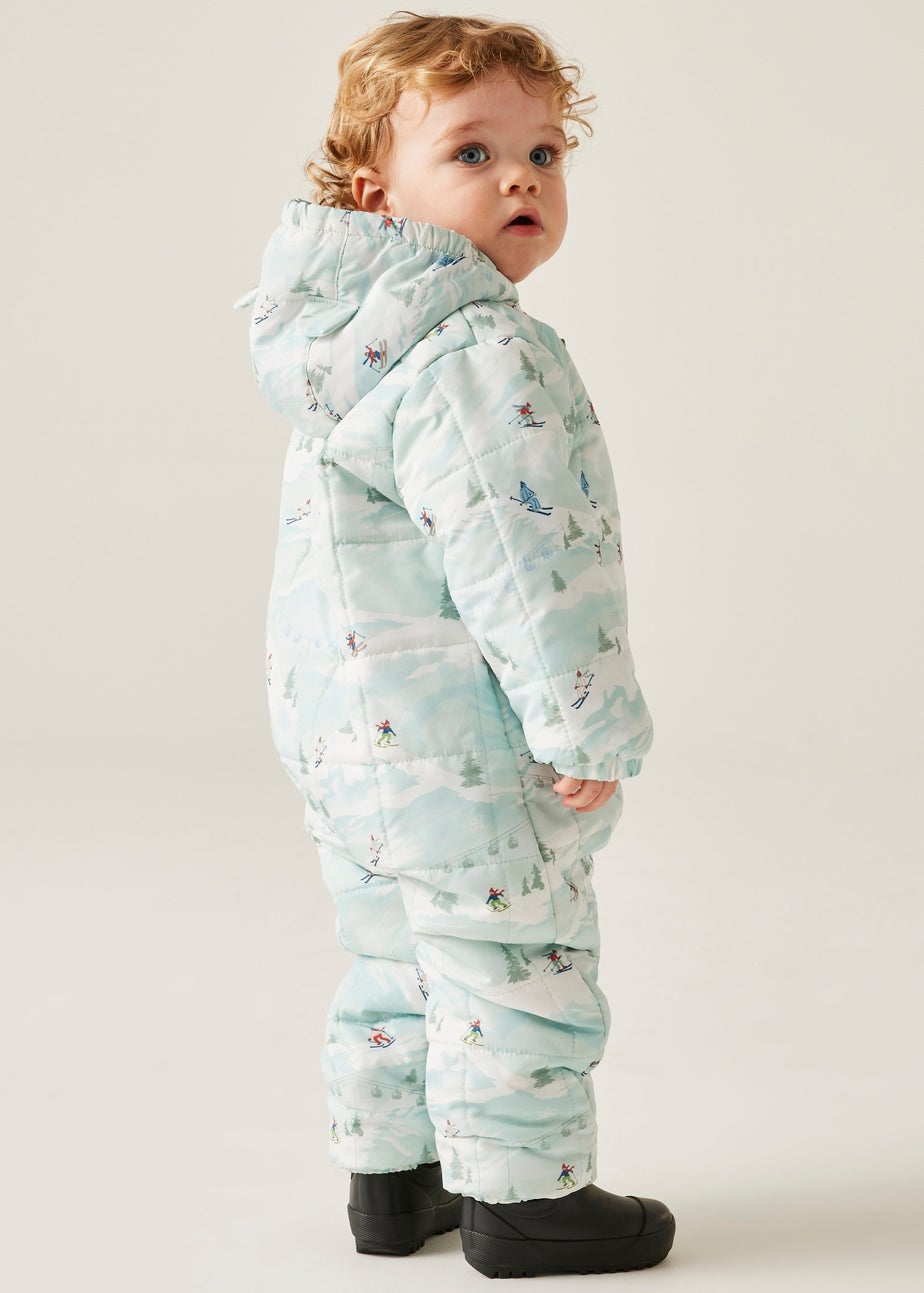 Dare2B Grey/Blue Kids' Bambino II Showerproof Waterproof Insulated Snowsuit (0-72 months)