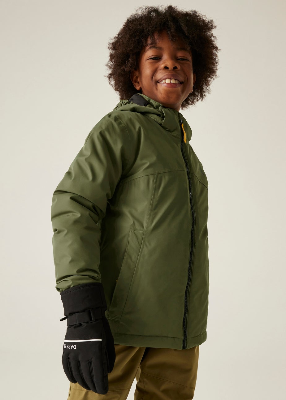 Dare2B Soft Green Kids' Impose V Waterproof Insulated Jacket (3-16yrs)