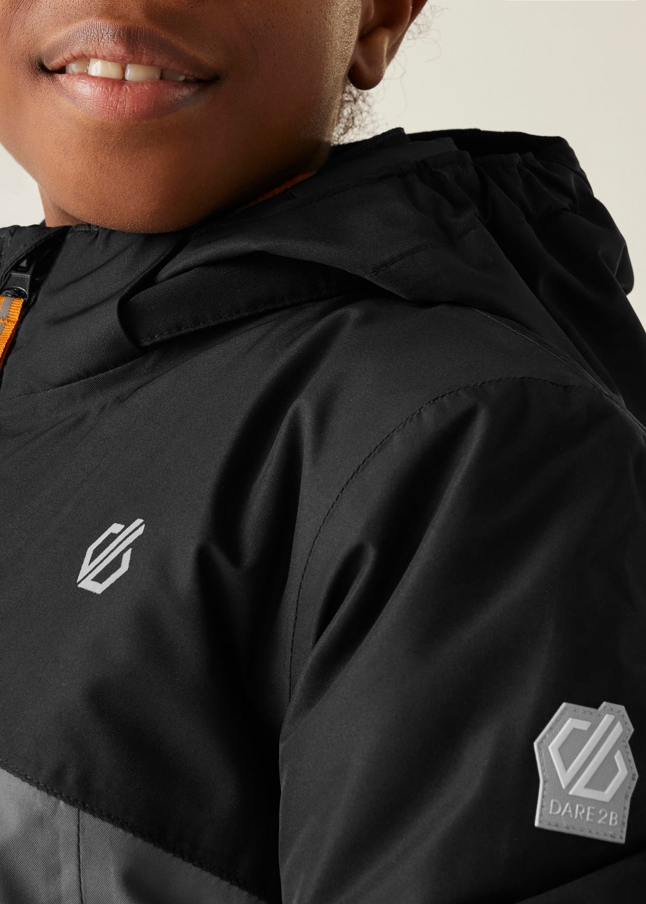 Dare2B Black/Grey Kids' Impose V Waterproof Insulated Jacket (3-16yrs)