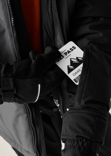 Dare2B Black/Grey Kids' Impose V Waterproof Insulated Jacket (3-16yrs)