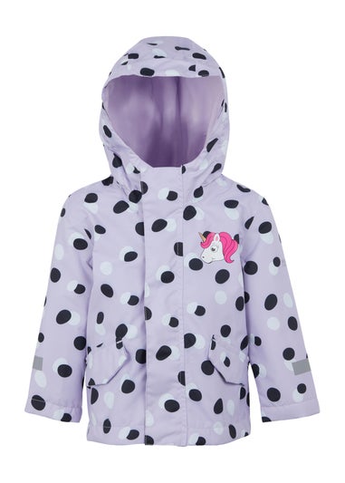 Regatta Lavender Kids' Animal Rainy Day Waterproof Insulated Jacket (6-72 months)