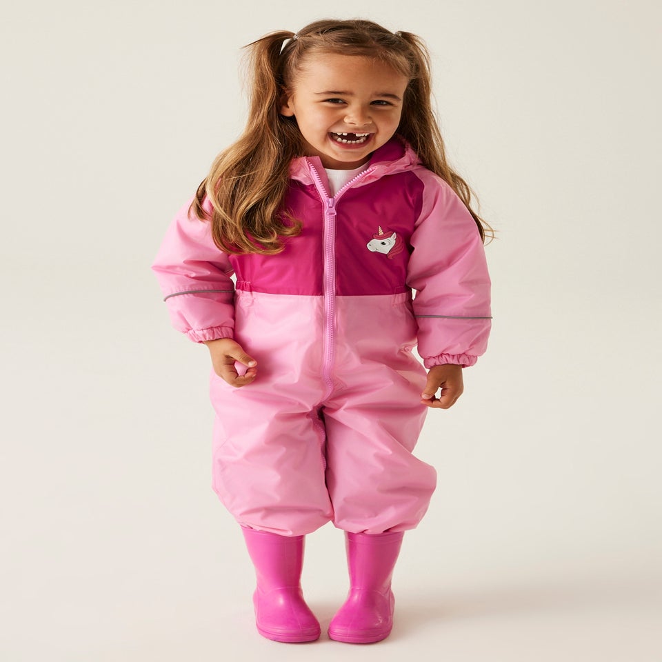 Regatta Pink Multi Kids' Mudplay III Breathable All in 1 (6-72 months)