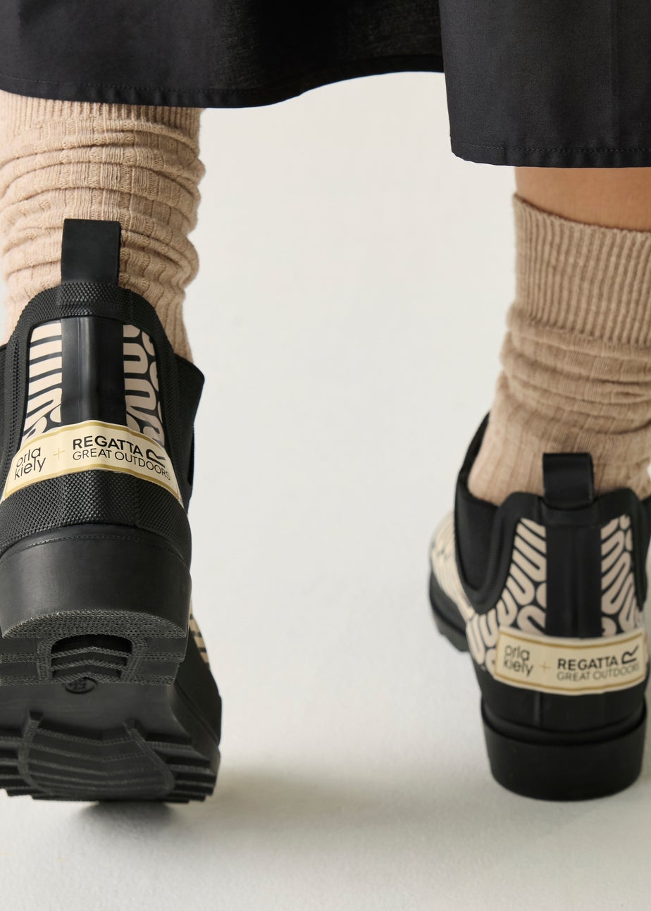 Regatta Black/ Off White Orla Welly Mid Wellies