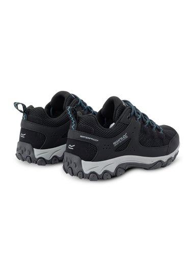 Regatta Black/ Blue Women's Edgepoint 4 Low Waterproof Shoes