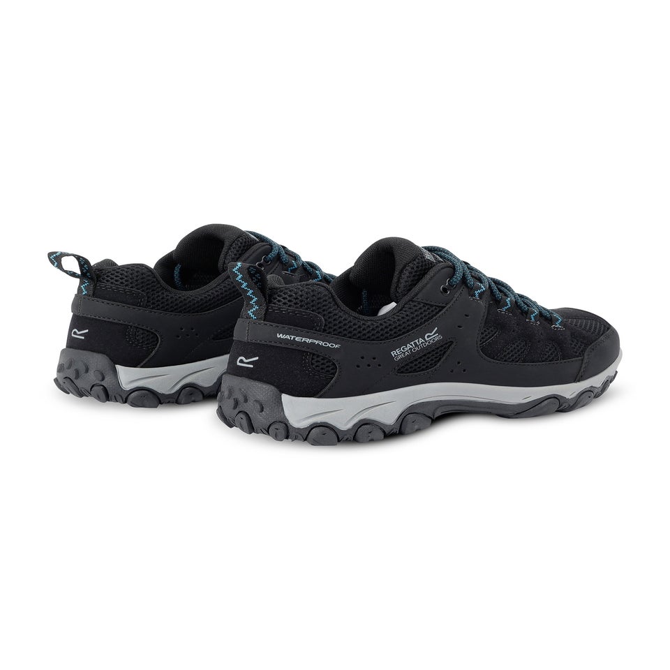 Regatta Black/ Blue Women's Edgepoint 4 Low Waterproof Shoes