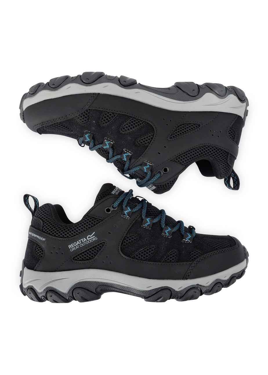 Regatta Black/ Blue Women's Edgepoint 4 Low Waterproof Shoes