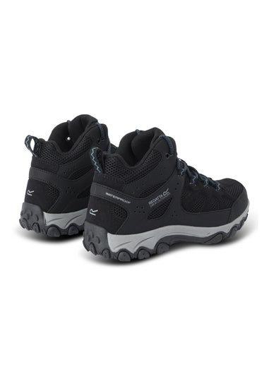 Regatta Black/ Blue Edgepoint IV Mid Waterproof Boots