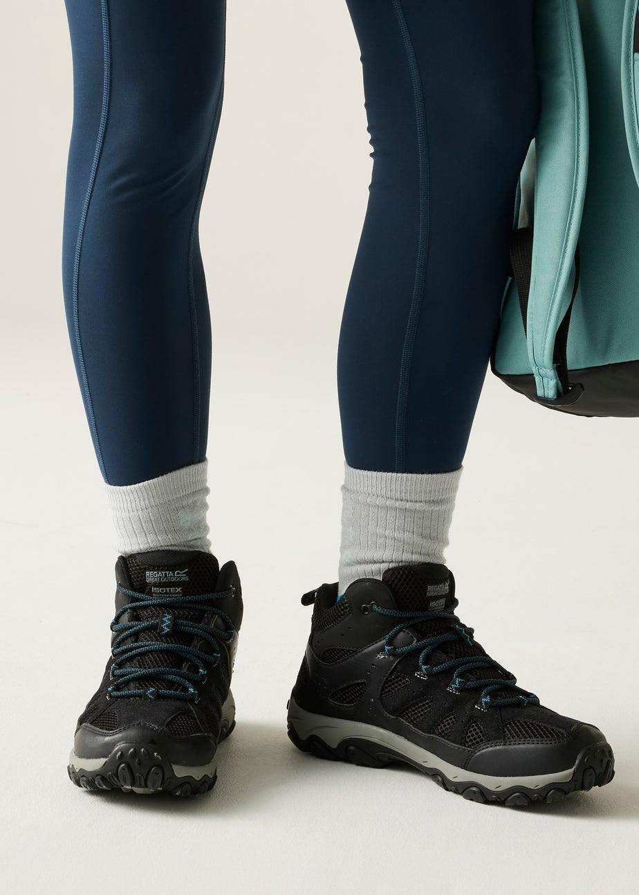 Regatta Black/ Blue Edgepoint IV Mid Waterproof Boots