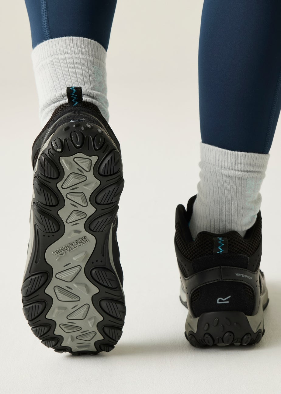 Regatta Black/ Blue Edgepoint IV Mid Waterproof Boots