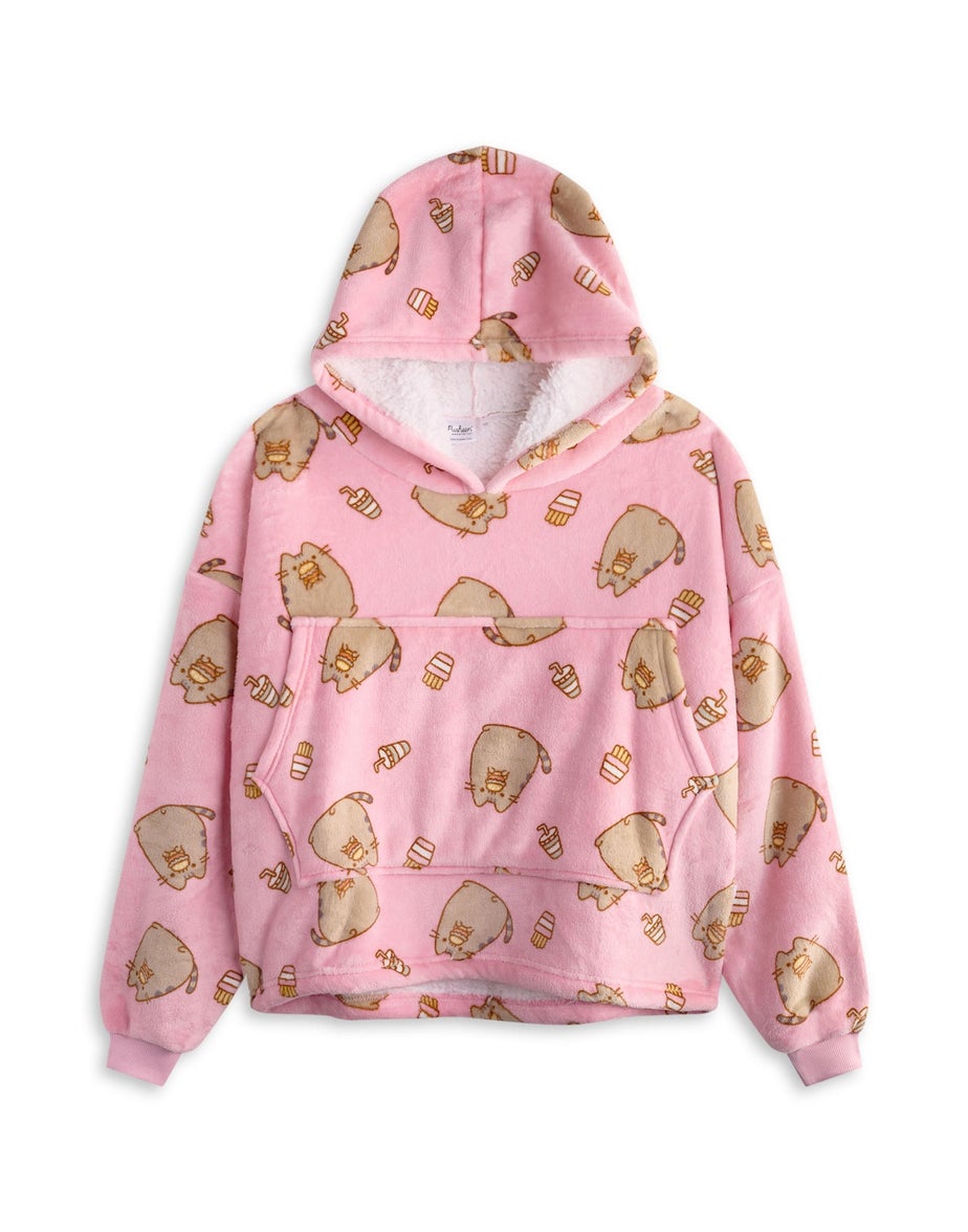 Vanilla Underground Pusheen Kids Food Blanket Pink Hoodie