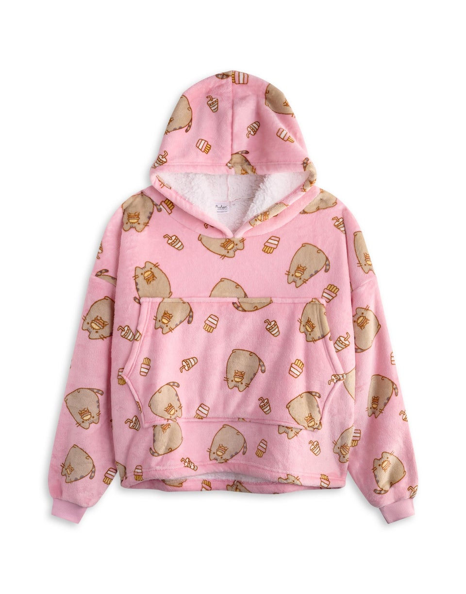 Vanilla Underground Pusheen Kids Food Blanket Pink Hoodie