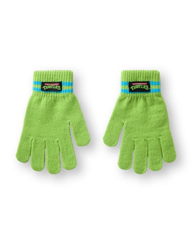 Teenage Mutant Ninja Turtles Boys Green Beanie & Gloves Set (One Size)