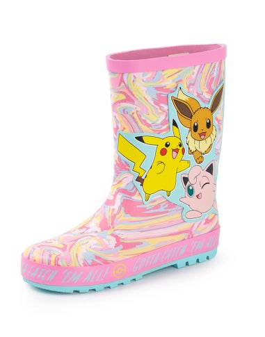 Pokemon Girls Multi Character Wellington Boots Without Handles (10 Younger - 3 Older)
