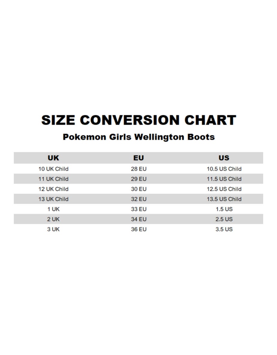 Pokemon Girls Multi Character Wellington Boots Without Handles (10 Younger - 3 Older)