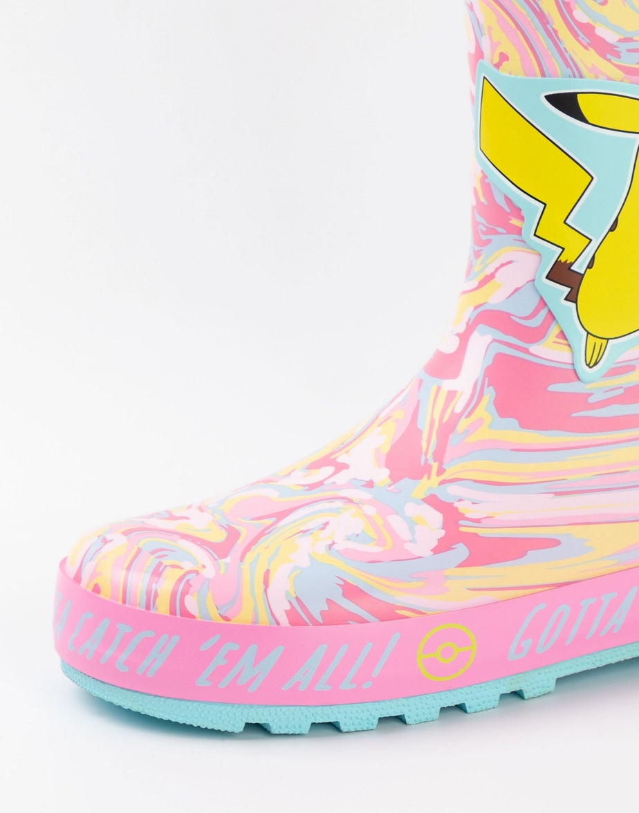 Pokemon Girls Multi Character Wellington Boots Without Handles (10 Younger - 3 Older)