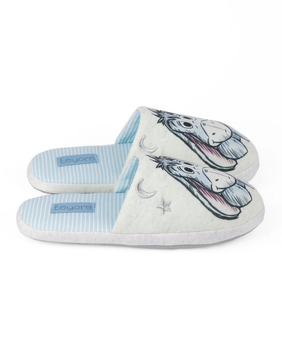 Disney Grey Winnie The Pooh Mule Slippers