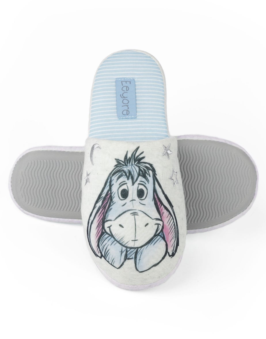 Disney Grey Winnie The Pooh Mule Slippers
