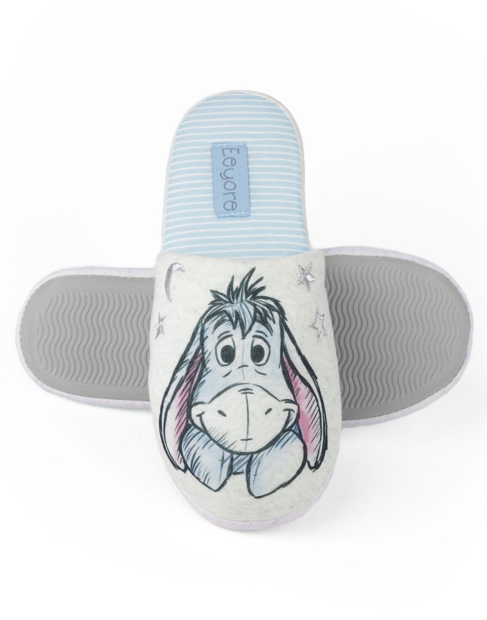 Disney Grey Winnie The Pooh Mule Slippers
