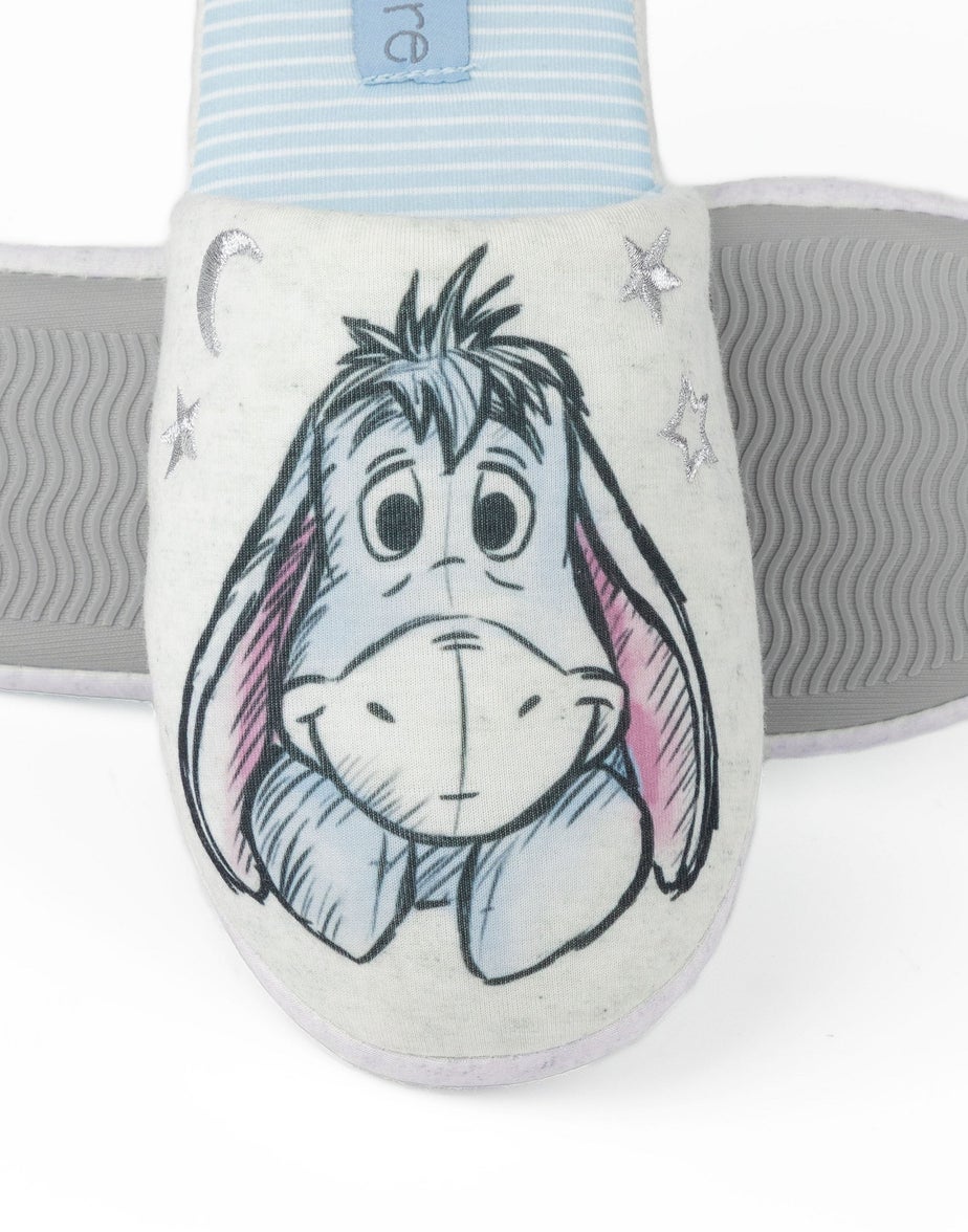 Disney Grey Winnie The Pooh Mule Slippers