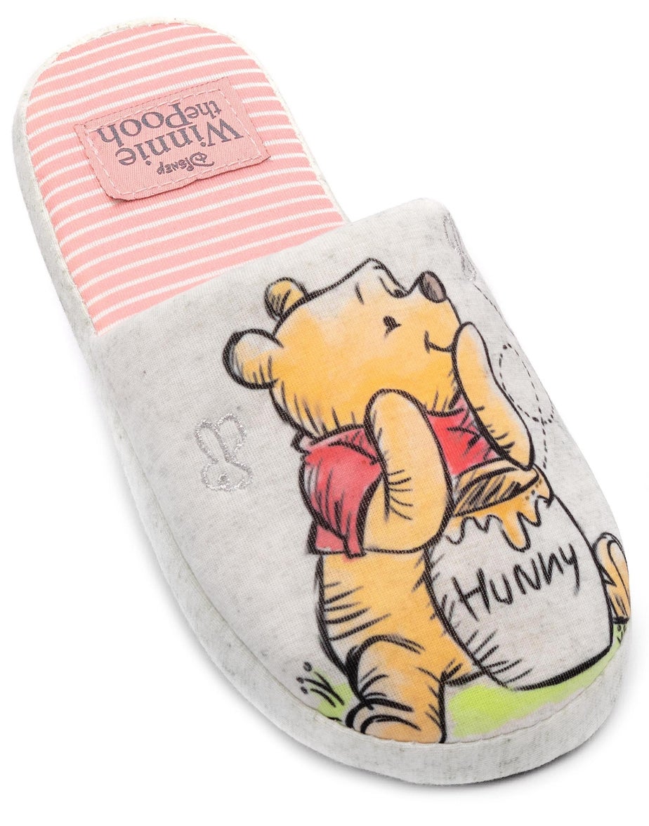 Disney Grey Winnie The Pooh Mule Slippers
