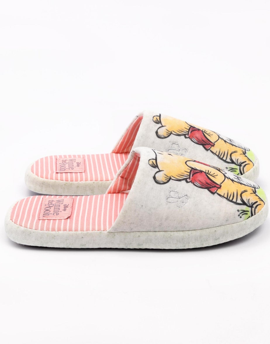Disney Grey Winnie The Pooh Mule Slippers
