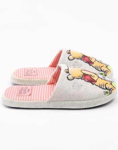 Disney Grey Winnie The Pooh Mule Slippers