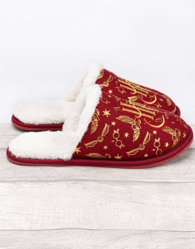 Harry Potter Red Logo Mule Slippers
