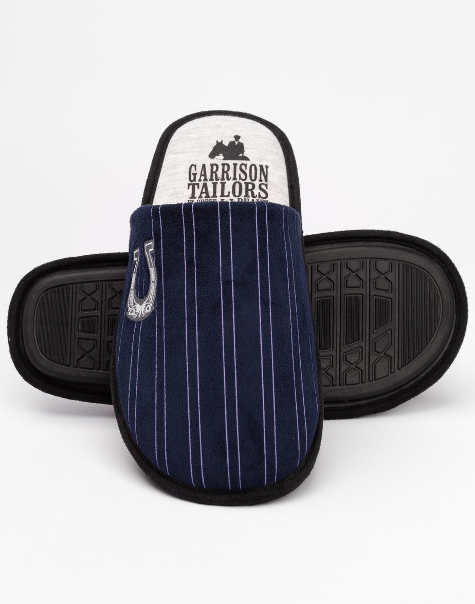 Vanilla Underground Peaky Blinders Adults Icons Mule Blue Slippers