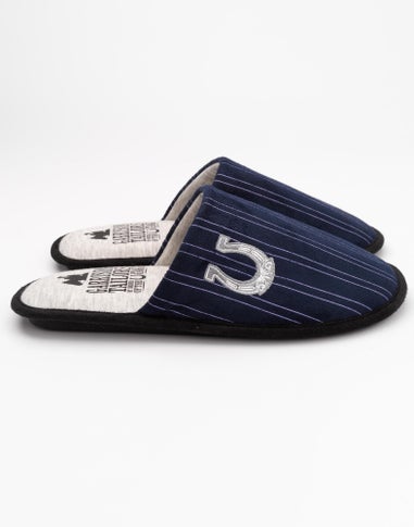 Vanilla Underground Peaky Blinders Adults Icons Mule Blue Slippers