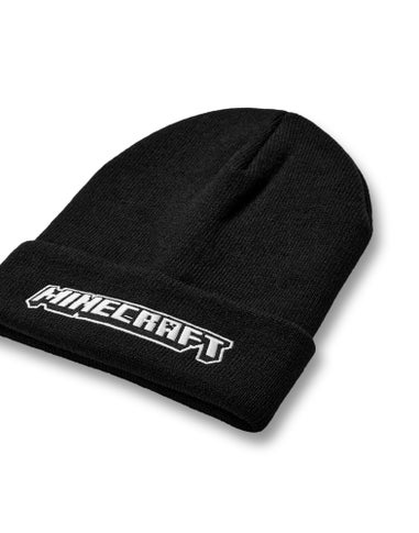 Vanilla Underground Minecraft Kids Logo Beanie Black Hat