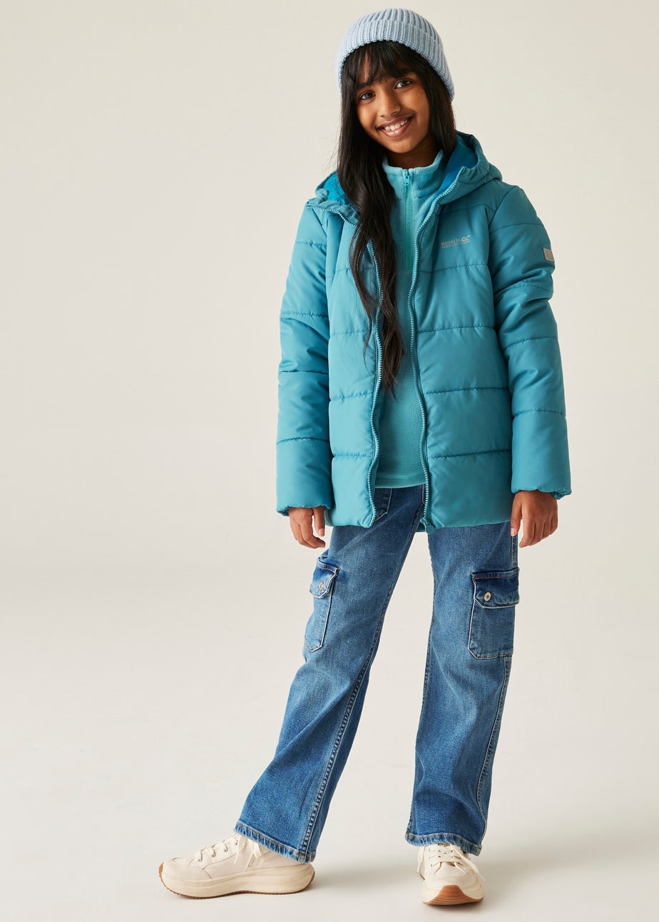 Regatta Light Blue Kids' Halkner Reflective Jacket (3-16yrs)