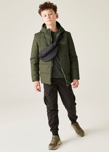 Regatta Forest Green Kids' Halkner Reflective Jacket (3-16yrs)