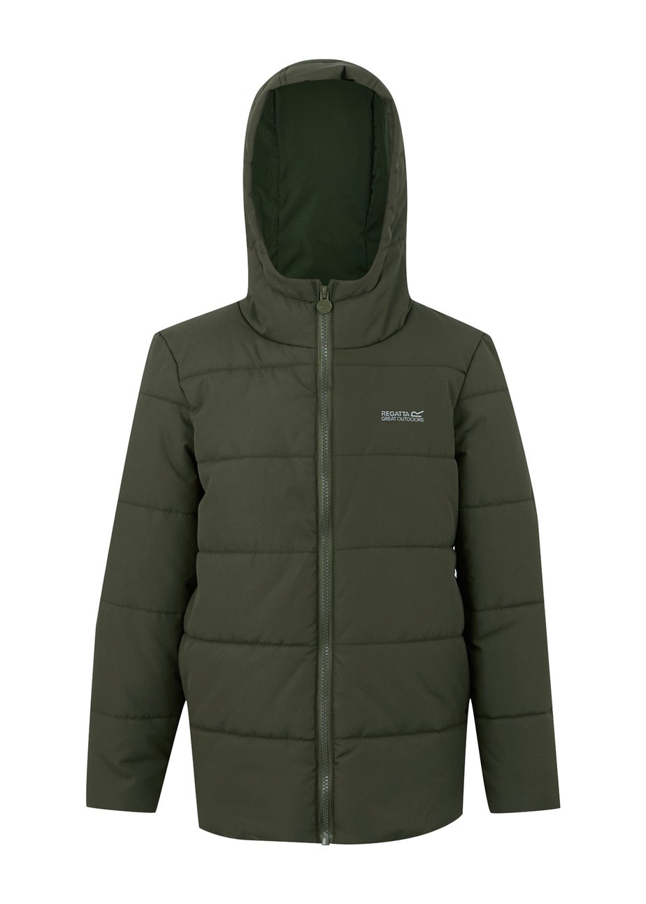 Regatta Forest Green Kids' Halkner Reflective Jacket (3-16yrs)