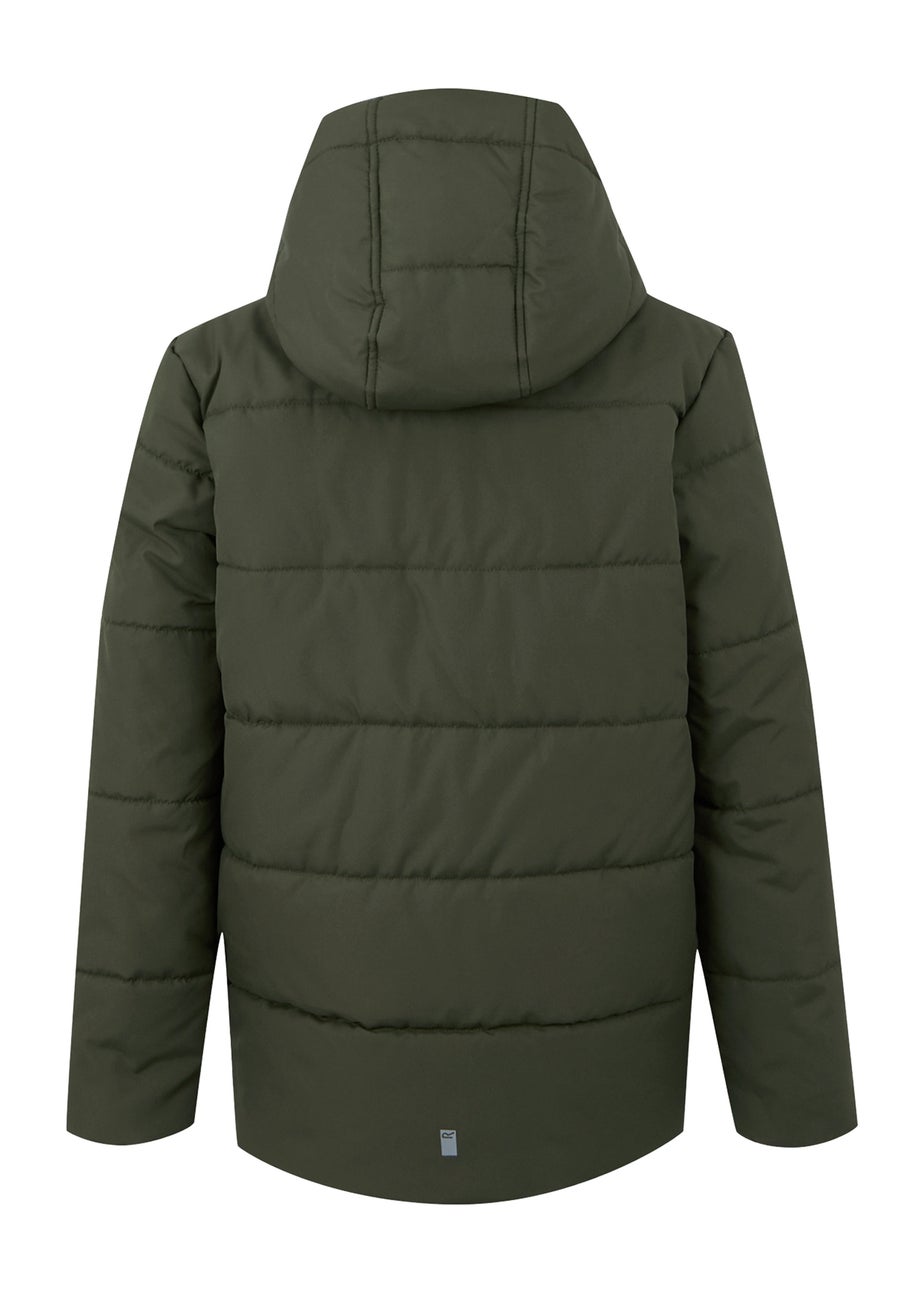 Regatta Forest Green Kids' Halkner Reflective Jacket (3-16yrs)