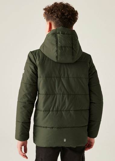 Regatta Forest Green Kids' Halkner Reflective Jacket (3-16yrs)