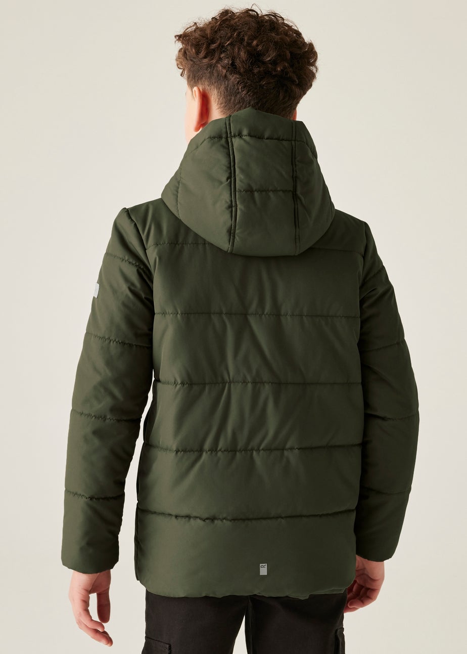 Regatta Forest Green Kids' Halkner Reflective Jacket (3-16yrs)