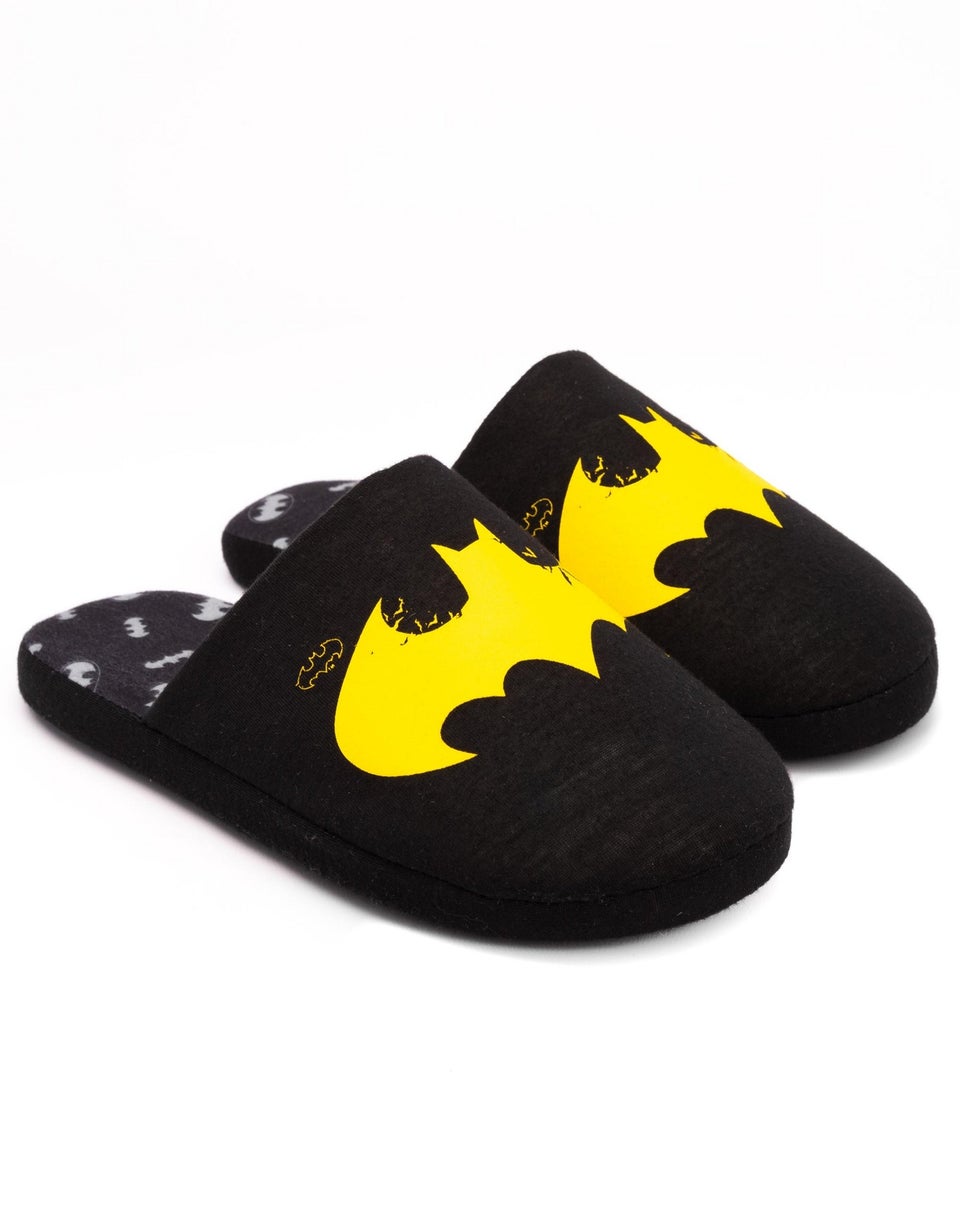 DC Comics Batman Black Logo Mule Slippers