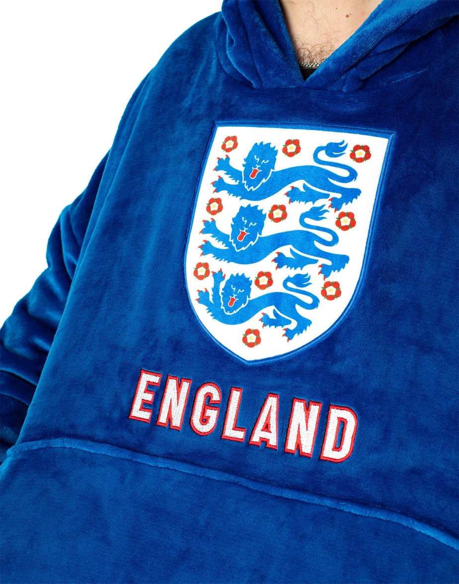 England Blue Logo Blanket Hoodie