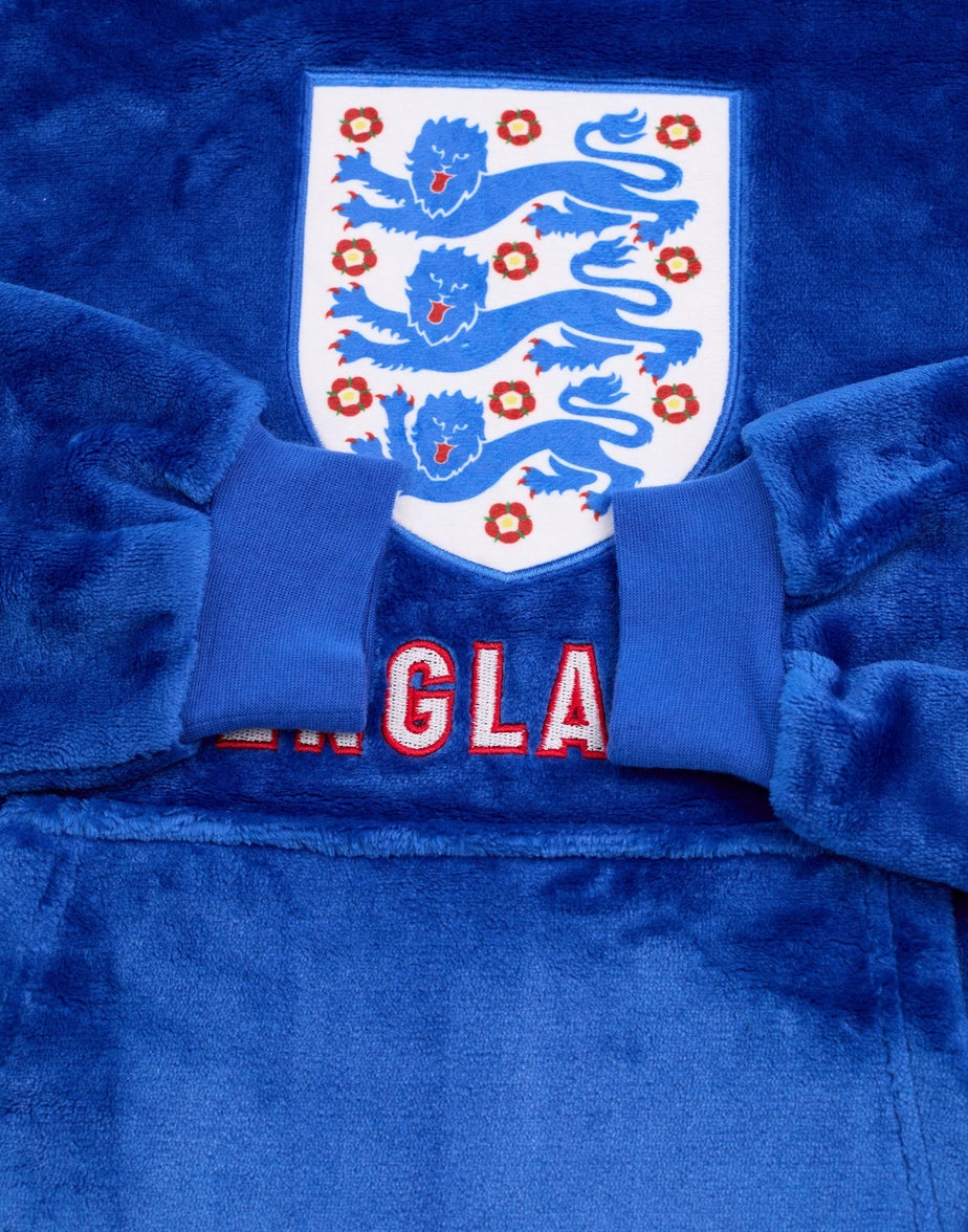 England Blue Logo Blanket Hoodie