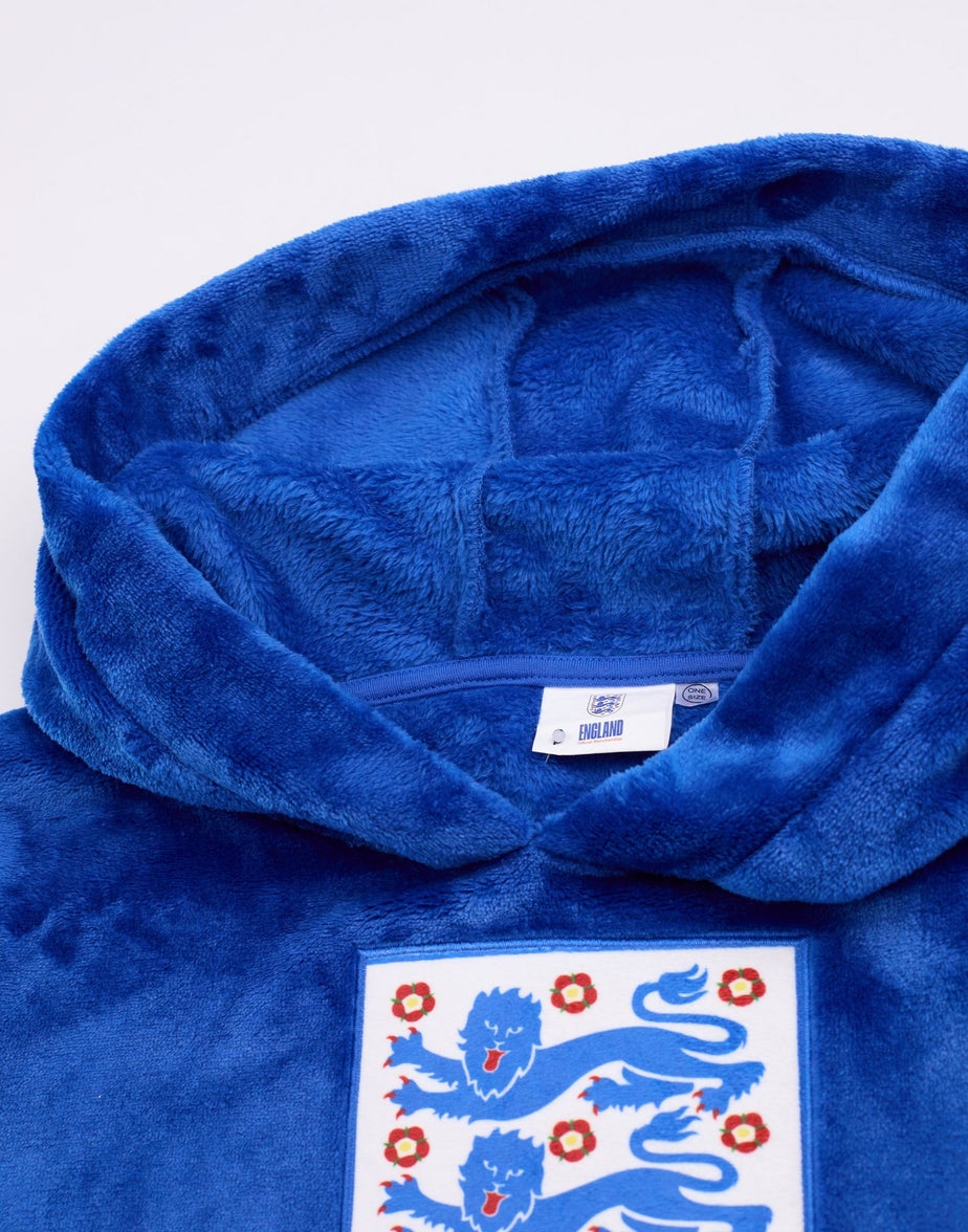 England Blue Logo Blanket Hoodie
