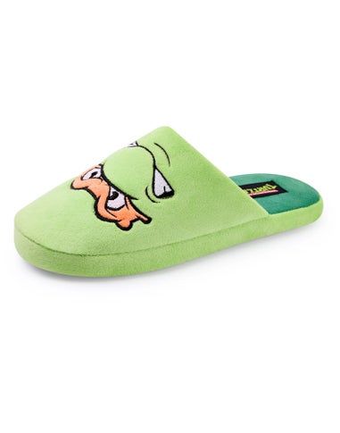 Teenage Mutant Ninja Turtles Green Character Face Mule Slippers