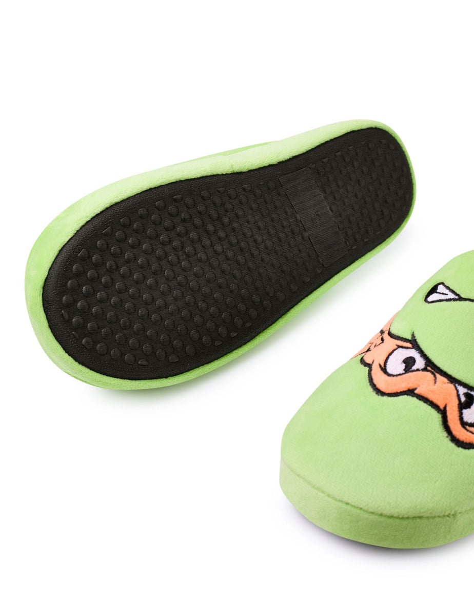 Teenage Mutant Ninja Turtles Green Character Face Mule Slippers