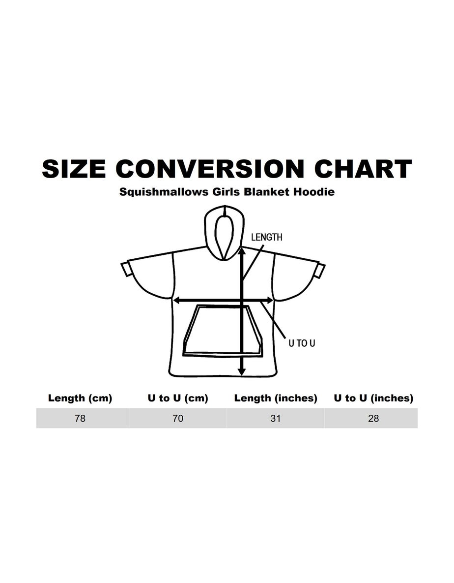 Vanilla Underground Squishmallows Kids Multicoloured Character Blanket Hoodie