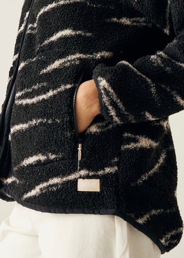 Regatta Black/ White Frankie Borg Full Zip Fleece