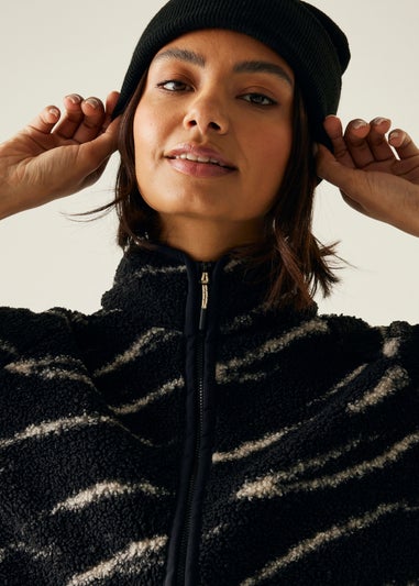 Regatta Black/ White Frankie Borg Full Zip Fleece