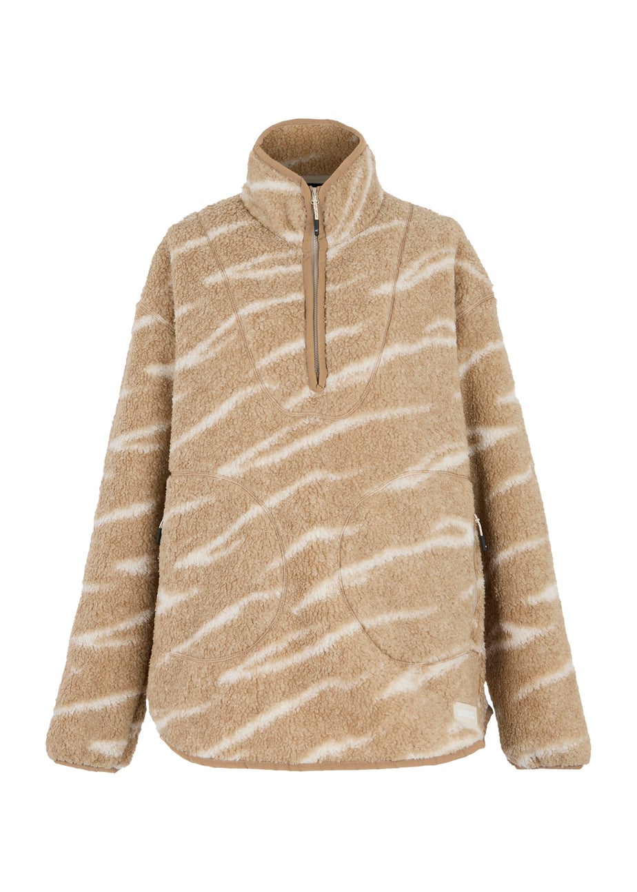 Regatta Mocha Abstract Print Frankie Borg Half Zip Fleece