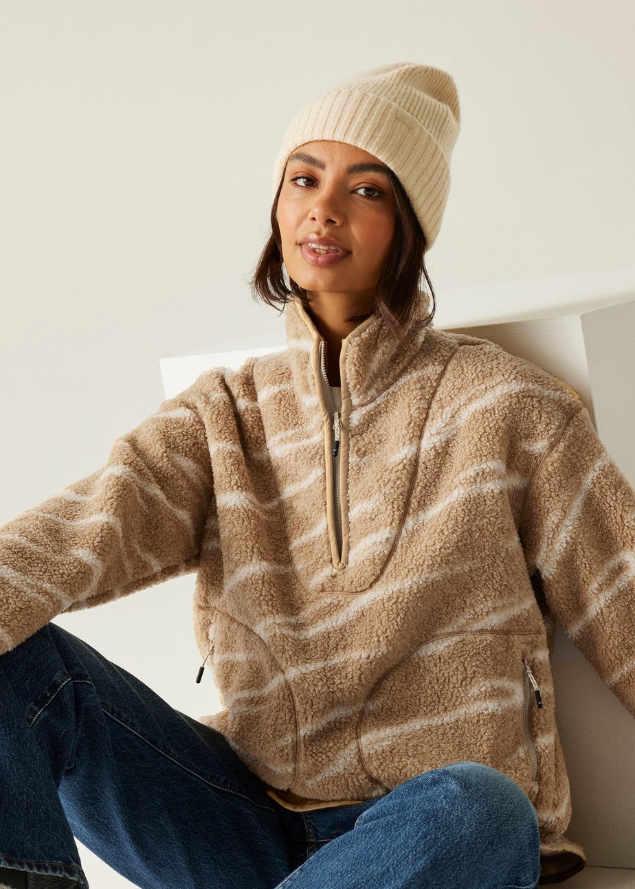 Regatta Mocha Abstract Print Frankie Borg Half Zip Fleece