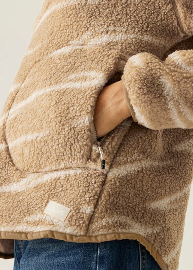 Regatta Mocha Abstract Print Frankie Borg Half Zip Fleece