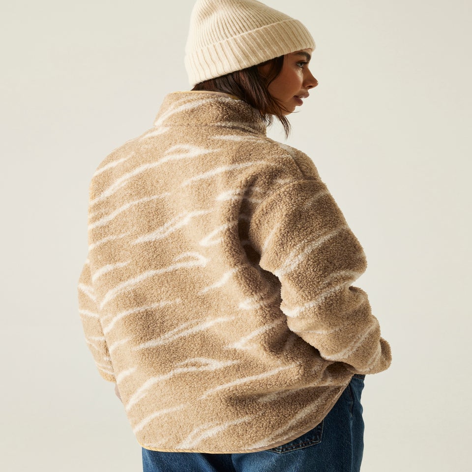 Regatta Mocha Abstract Print Frankie Borg Half Zip Fleece